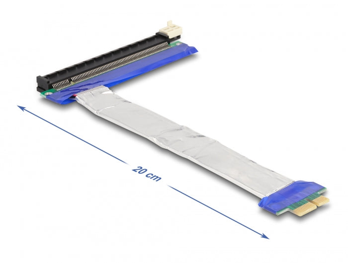 Delock Riser Karte PCI Express x1 Stecker zu x16 Slot mit Kabel 20 cm