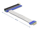 Delock Riser Karte PCI Express x1 Stecker zu x16 Slot mit Kabel 20 cm