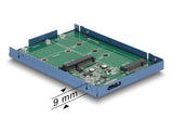 Delock 2.5″ Konverter USB 10 Gbps Micro-B Buchse zu M.2 / mSATA mit Gehäuse