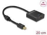 Delock Adapter mini DisplayPort 1.2 Stecker > HDMI Buchse 4K Aktiv schwarz