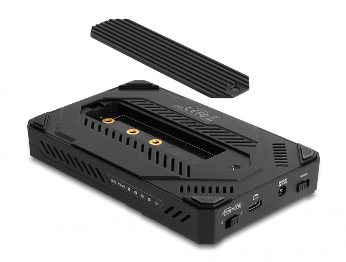 Delock USB Type-C™ Gehäuse für 1 x M.2 NVMe SSD + 1 x 2.5″ SATA SSD / HDD mit Klon Funktion