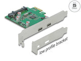 Delock PCI Express x1 Karte zu 2 x extern USB 5 Gbps USB Type-C™ Buchse