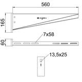 BETTERMANN Wand/Stielausleger 560mm ST AW 55-Serie AW 55 56 FT 5500N