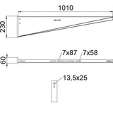 BETTERMANN Wand/Stielausleger 1010mm ST AW 55-Serie AW 55 101 FT 5500N