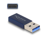 Delock USB 10 Gbps Adapter USB Typ-A Stecker zu USB Type-C™ Buchse aktiv blau