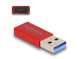 Delock USB 10 Gbps Adapter USB Typ-A Stecker zu USB Type-C™ Buchse aktiv rot