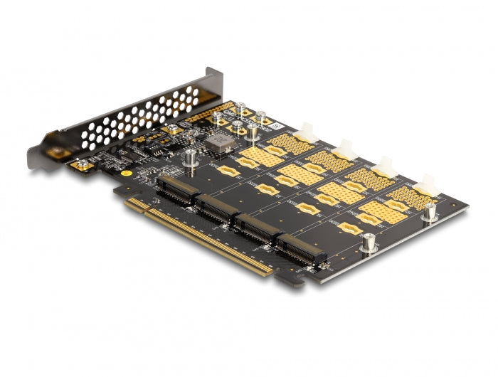 Delock PCI Express x16 Karte zu 4 x intern NVMe M.2 Key M - Bifurcation