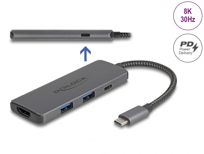 Delock USB Type-C™ Dockingstation 8K - HDMI / USB / PD 3.0 100 W