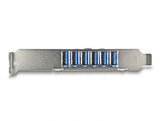 Delock PCI Express x1 Karte zu 6 x extern + 1 x intern USB 5 Gbps Typ-A Buchse