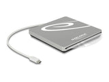 Delock Externes Gehäuse für 5.25″ Slot-in Slim SATA Laufwerke 9,5 / 12,7 mm zu USB Type-C™ Stecker silber