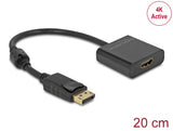 Delock Adapter DisplayPort 1.2 Stecker zu HDMI Buchse 4K Aktiv schwarz
