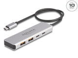 Delock USB 10 Gbps USB Type-C™ Hub mit 2 x USB Typ-A und 2 x USB Type-C™ mit 35 cm Anschlusskabel