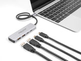 Delock USB 10 Gbps USB Type-C™ Hub mit 2 x USB Typ-A und 2 x USB Type-C™ mit 35 cm Anschlusskabel