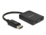 Delock DisplayPort 1.4 Splitter 1 x DisplayPort zu 2 x DisplayPort MST
