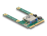 Delock Mini PCIe I/O 1 x USB 2.0 Typ-A Buchse full size / half size