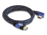 Delock Kabel High Speed HDMI mit Ethernet – HDMI A Stecker > HDMI A Stecker gewinkelt 4K 1 m