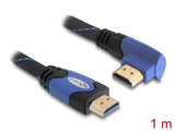 Delock Kabel High Speed HDMI mit Ethernet – HDMI A Stecker > HDMI A Stecker gewinkelt 4K 1 m