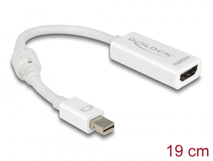 Delock Adapter mini DisplayPort 1.1 Stecker > HDMI Buchse Passiv weiß