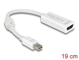 Delock Adapter mini DisplayPort 1.1 Stecker > HDMI Buchse Passiv weiß