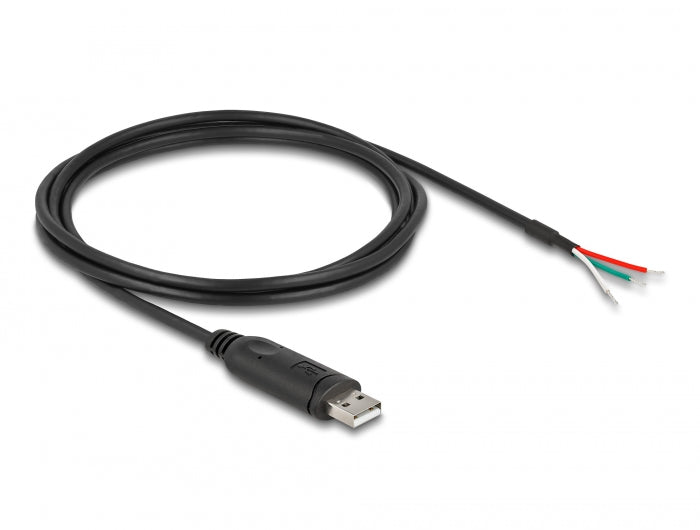 Delock Adapterkabel USB 2.0 Typ-A zu seriell RS-485 3 x offene Kabelenden 2 m