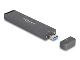 Delock Externes Gehäuse für M.2 NVMe PCIe SSD oder SATA SSD mit USB 10 Gbps Typ-A Stecker