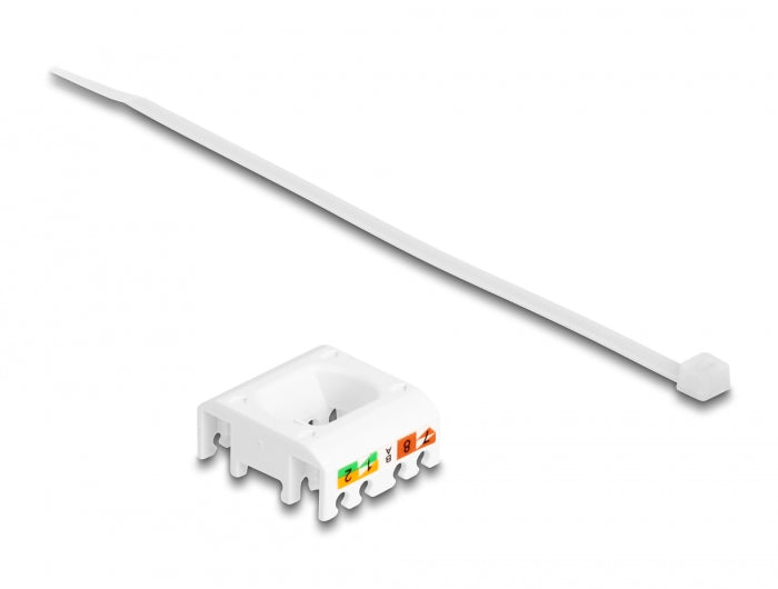 Delock Keystone Modul RJ45 Buchse zu LSA Cat.6A werkzeugfrei mit roter Staubschutzkappe