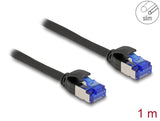 Delock RJ45 Netzwerkkabel Cat.6A S/FTP Slim 1 m schwarz