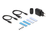 Delock Externes Gehäuse USB 20 Gbps für 2 x M.2 NVMe PCIe SSD mit USB Type-C™ Buchse und RAID - werkzeugfrei