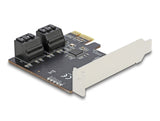 Delock 4 Port SATA PCI Express x1 Karte - Low Profile Formfaktor