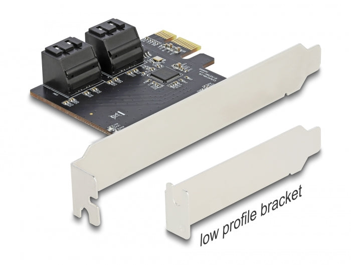 Delock 4 Port SATA PCI Express x1 Karte - Low Profile Formfaktor