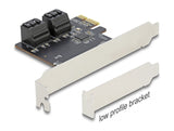 Delock 4 Port SATA PCI Express x1 Karte - Low Profile Formfaktor
