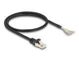 Delock Kabel RJ50 Stecker zu offenen Kabelenden S/FTP 0,5 m schwarz