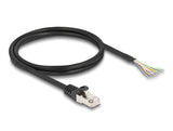 Delock Kabel RJ50 Stecker zu offenen Kabelenden S/FTP 1 m schwarz