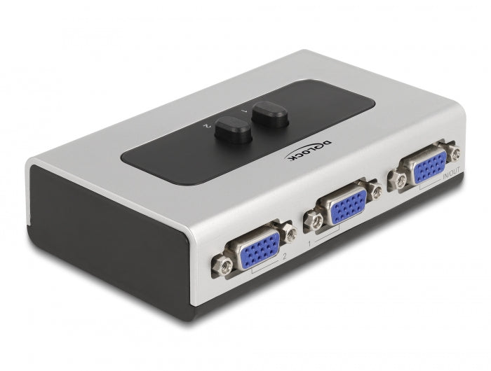 Delock Umschalter VGA 2 Port manuell bidirektional
