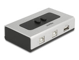 Delock Umschalter USB 2.0 mit 2 x Typ-B Buchse zu 1 x Typ-A Buchse manuell bidirektional