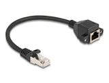 Delock RJ50 Verlängerungskabel Stecker zu Buchse S/FTP 0,25 m schwarz