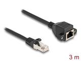 Delock RJ50 Verlängerungskabel Stecker zu Buchse S/FTP 3 m schwarz