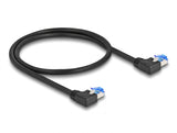 Delock RJ45 Netzwerkkabel Cat.6A S/FTP links gewinkelt 0,5 m schwarz