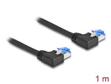 Delock RJ45 Netzwerkkabel Cat.6A S/FTP links gewinkelt 1 m schwarz