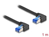 Delock RJ45 Netzwerkkabel Cat.6A S/FTP rechts gewinkelt 1 m schwarz