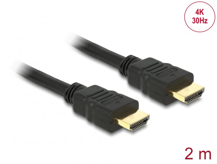 Delock Kabel High Speed HDMI mit Ethernet – HDMI A Stecker > HDMI A Stecker 4K 2,0 m