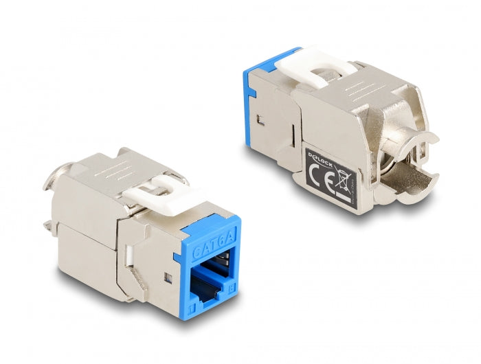 Delock Keystone Modul RJ45 Buchse zu LSA Cat.6A werkzeugfrei farbig Set 8 Stück
