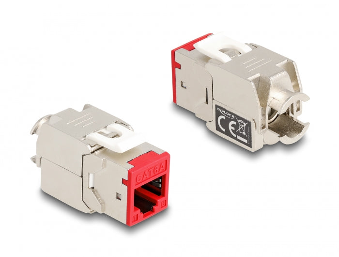 Delock Keystone Modul RJ45 Buchse zu LSA Cat.6A werkzeugfrei farbig Set 8 Stück