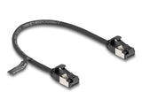 Delock RJ45 Kabel Stecker zu Stecker Cat.8.1 flexibel 0,25 m schwarz