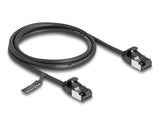 Delock RJ45 Kabel Stecker zu Stecker Cat.8.1 flexibel 1 m schwarz