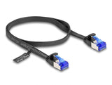 Delock RJ45 Flachband Patchkabel Stecker zu Stecker Cat.6A flexibel 0,5 m schwarz