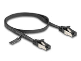 Delock RJ45 Flachband Patchkabel Stecker zu Stecker Cat.8.1 flexibel 0,5 m schwarz