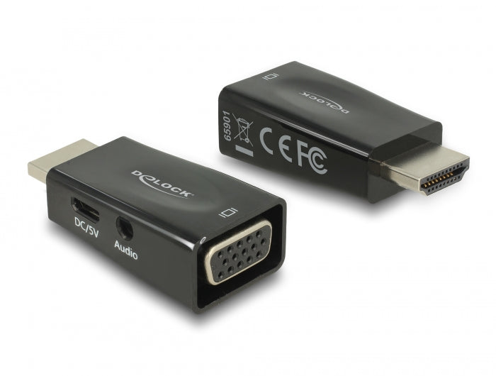 Delock Adapter HDMI-A Stecker > VGA Buchse mit Audio
