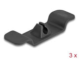 Delock Kabelhalter Clip selbstklebend Set 3 Stück schwarz