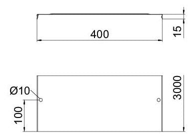 BETTERMANN Deckel aufrast 400x3000mm DGRR 400 FT Gitterrinne